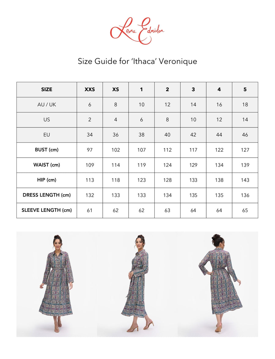 Veronique 'Ithaca' 100% Cotton Shirtfront Shift Dress NEW ARRIVAL