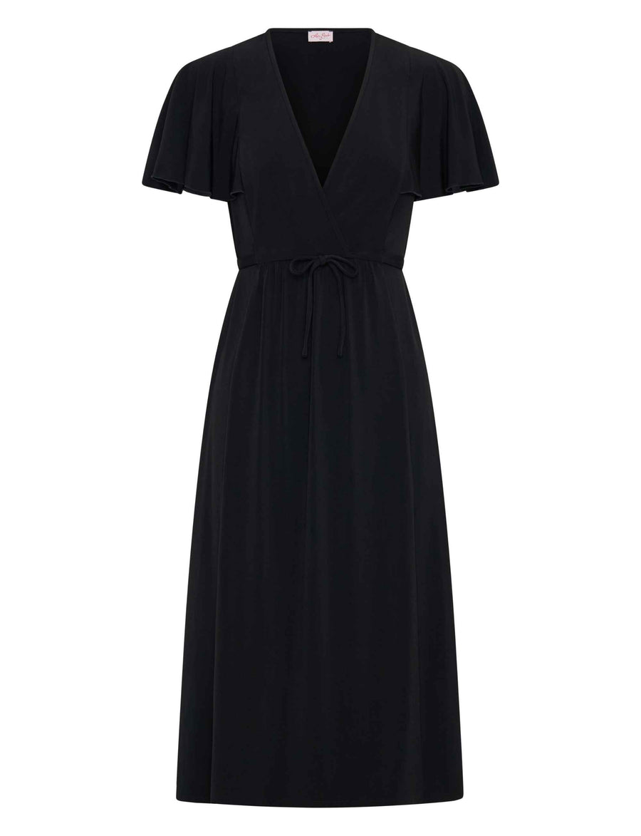 Asha 'LBD'  Empire Line Butterfly Sleeve Dress