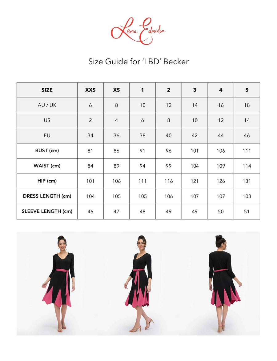 Becker 'LBD' Fit and Flare with Handkerchief Hem NEW ARRIVAL