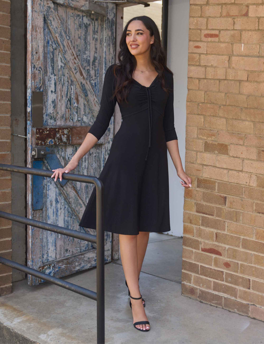 black jersey fit and flare dress Bree 'LBD' Sweetheart Fit & Flare Dress 3 (14 AU)