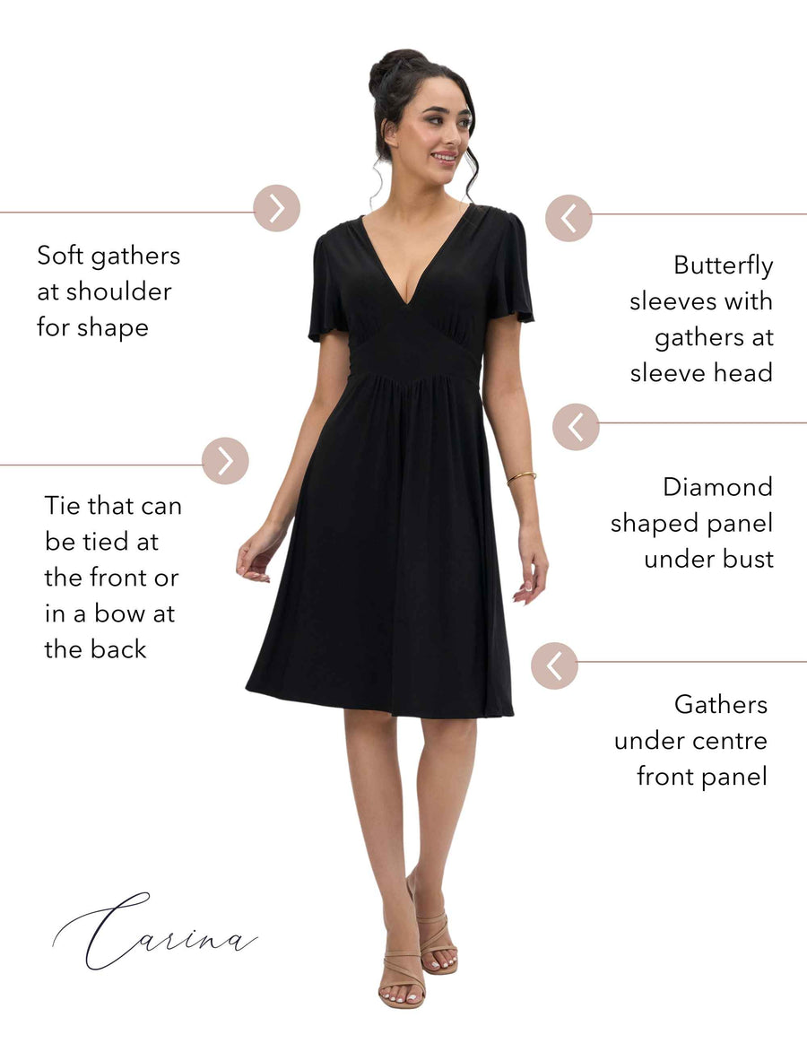 sachin and babi light blue dress butterfly sleeve dress