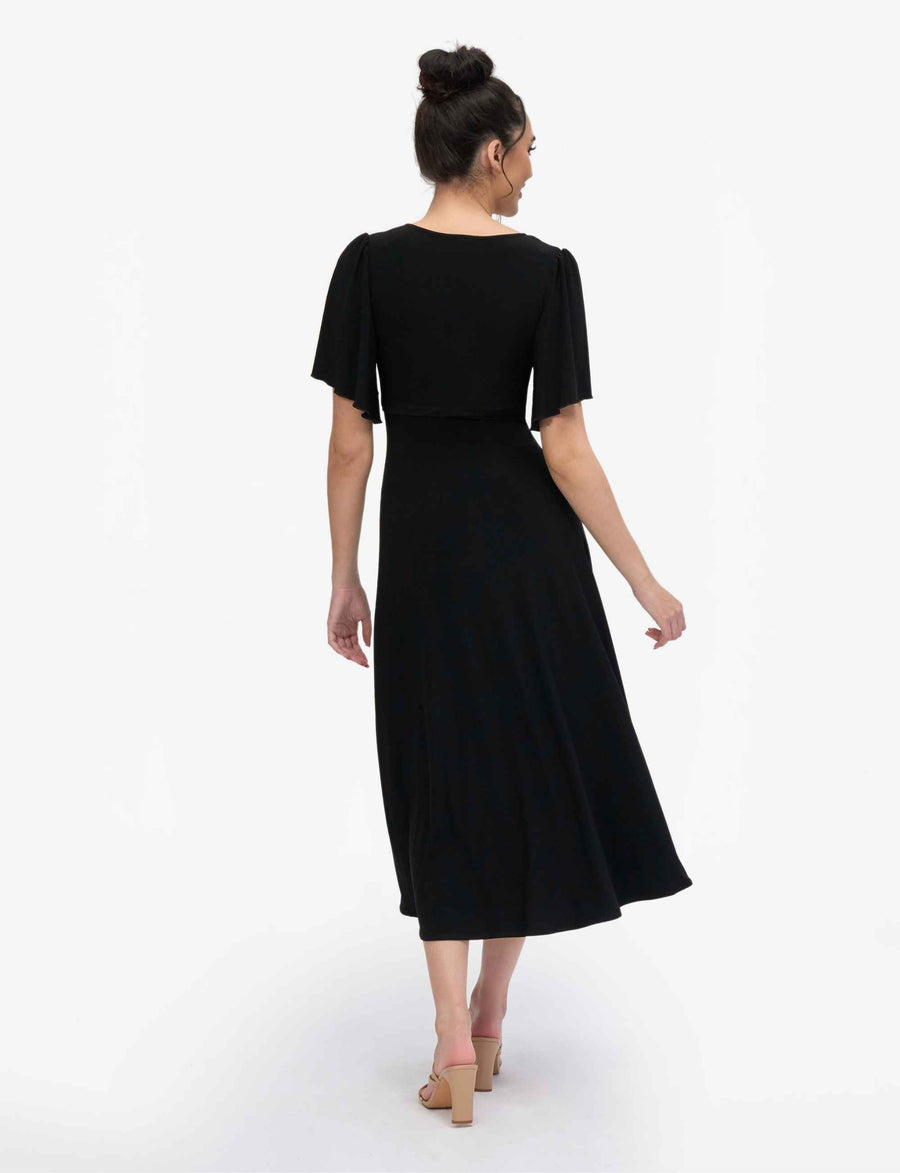 Dina 'LBD' Empire Line Dress with Butterfly Sleeves