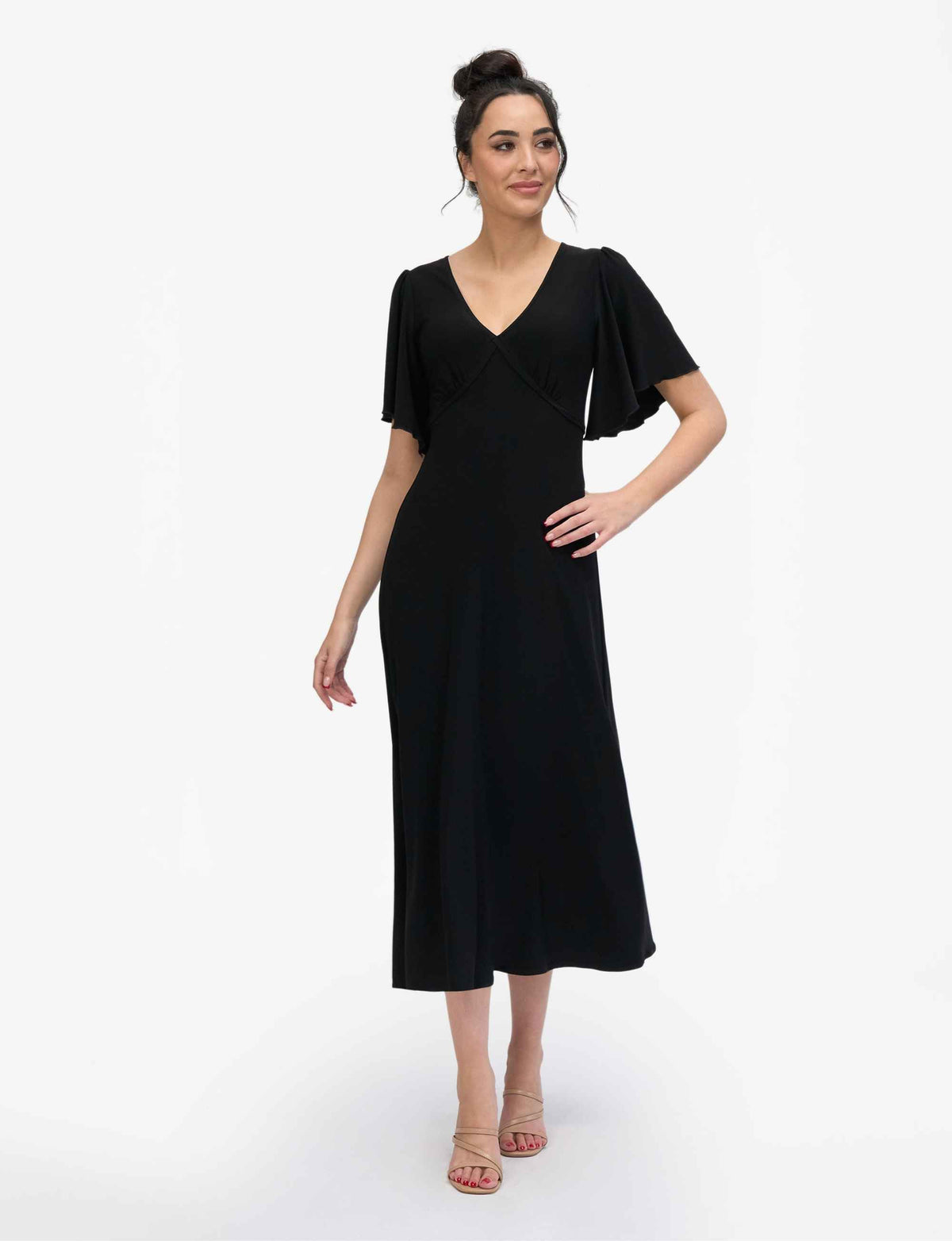 Dina 'LBD' Empire Line Dress with Butterfly Sleeves - FINAL SALE