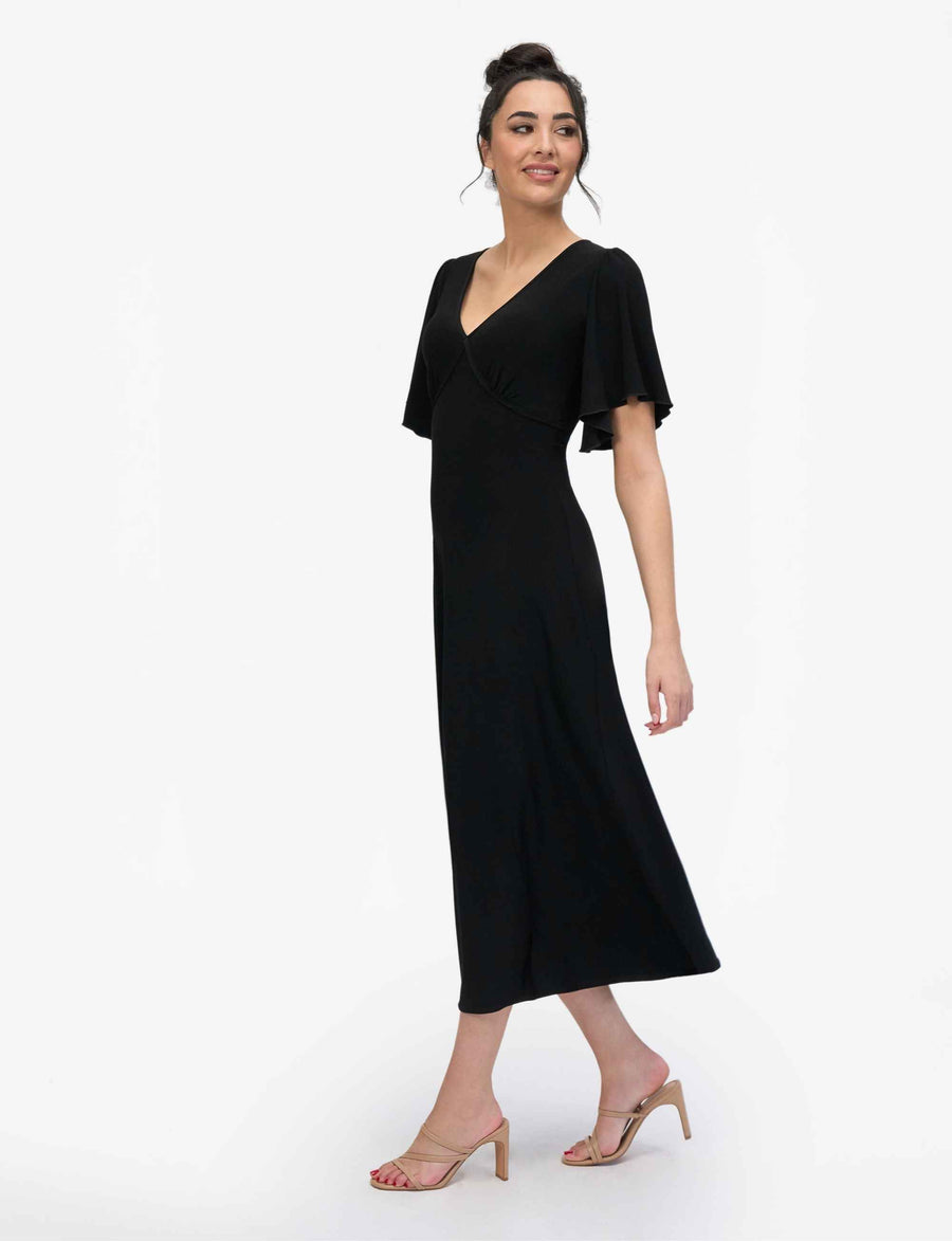 Dina 'LBD' Empire Line Dress with Butterfly Sleeves