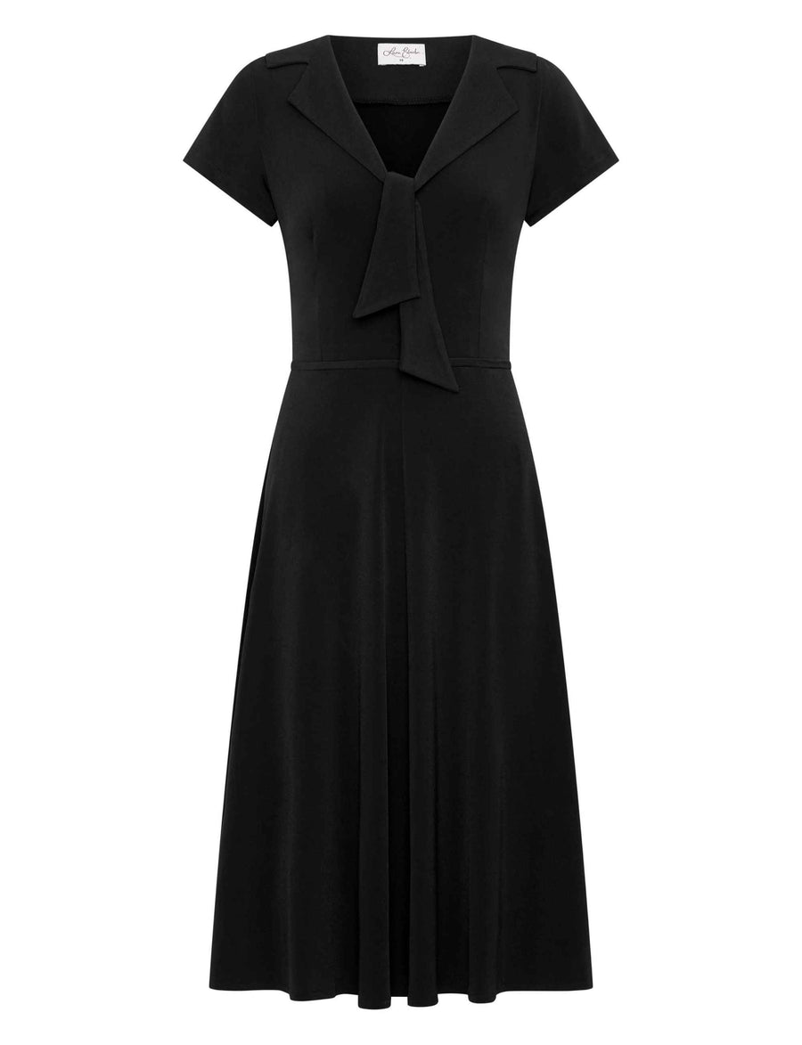 Sailor Collar Black Shirtwaist Dress Black Sailor Collar Long Sleeve Dress With Chiffon Fabric Slim Sailor Collar Black Shirtwaist Dress Black Sailor Collar Long Sleeve Dress With Chiffon Fabric Slim