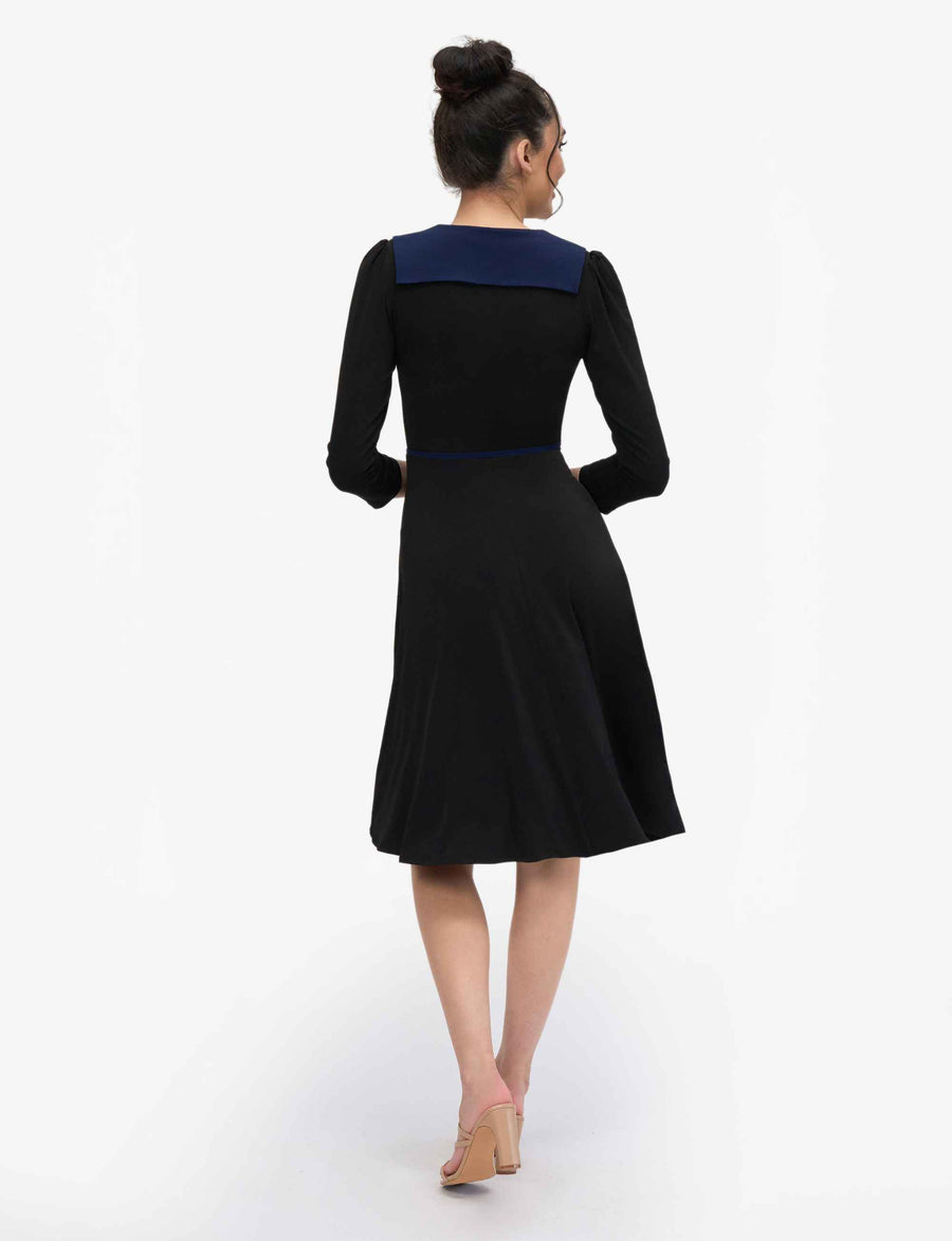 Sloane 'LBD' Sailor Collar Fit and Flare Dress NEW ARRIVAL