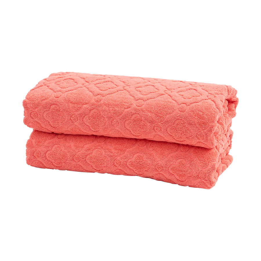 Set of 2 Cotton Bath Sheets - Watermelon