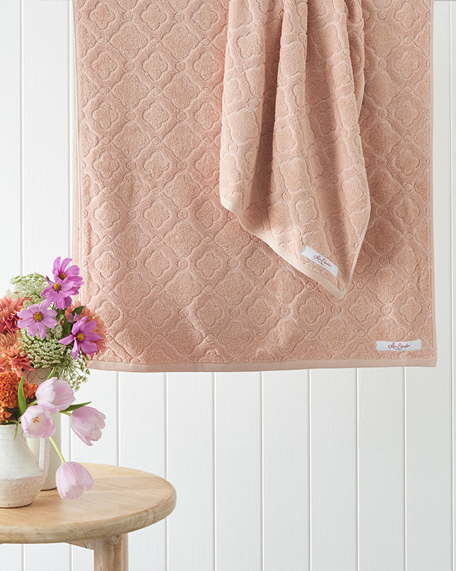 Set of 2 Cotton Bath Sheets - Dusty Pink