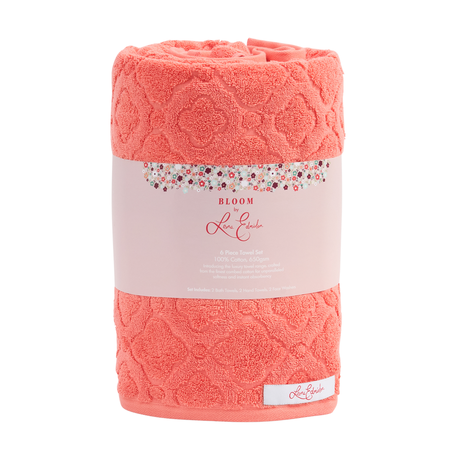 6 Piece Towel Set - Watermelon