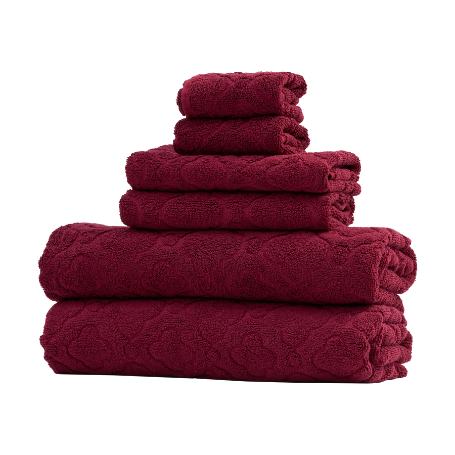 6 Piece Towel Set - Mulberry
