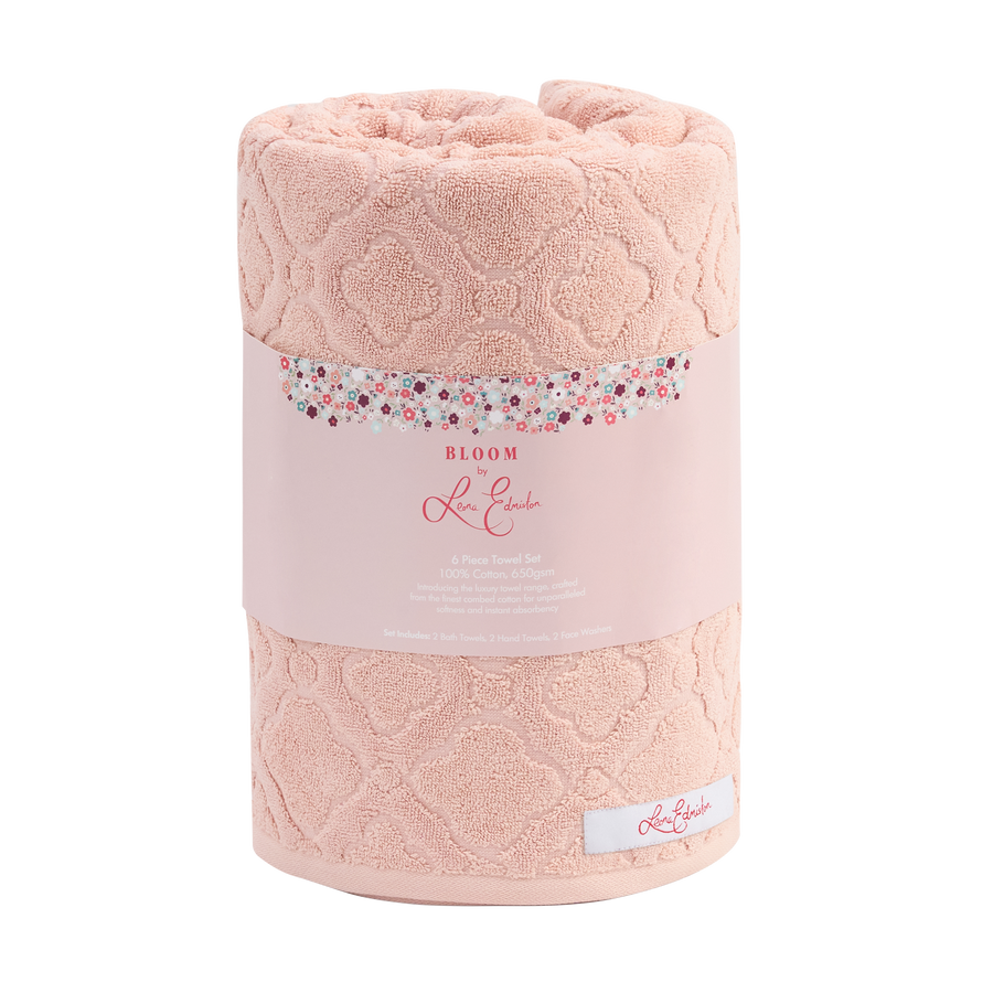 Set of 2 Cotton Bath Sheets - Dusty Pink
