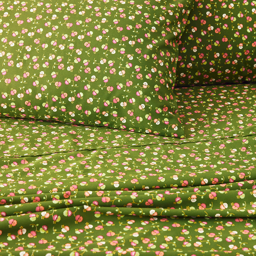 400TC Organic Cotton Sateen Sheet Set - Dotty Delight