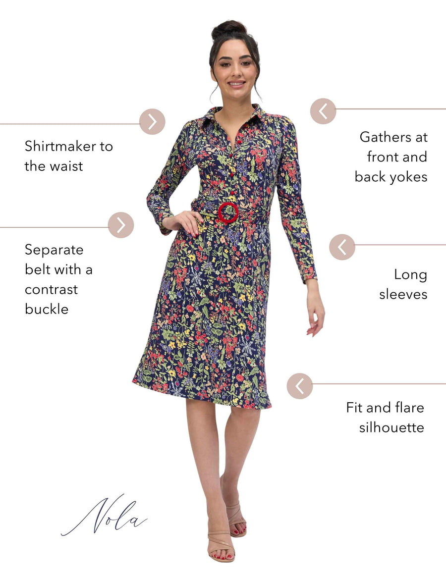 Nola 'Lakeview Cottage' Shirtdress with Belt NEW ARRIVAL