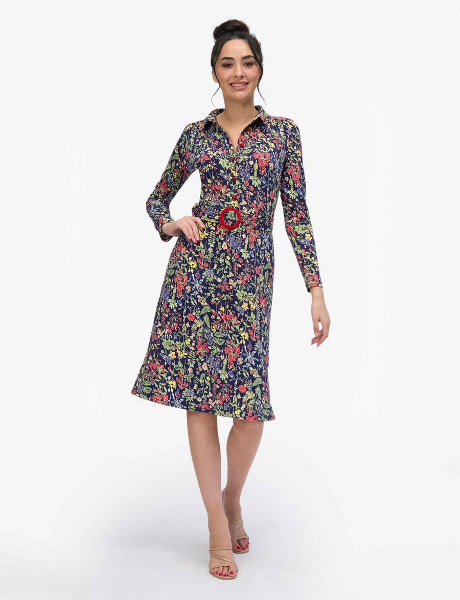 Nola 'Lakeview Cottage' Shirtdress with Belt NEW ARRIVAL