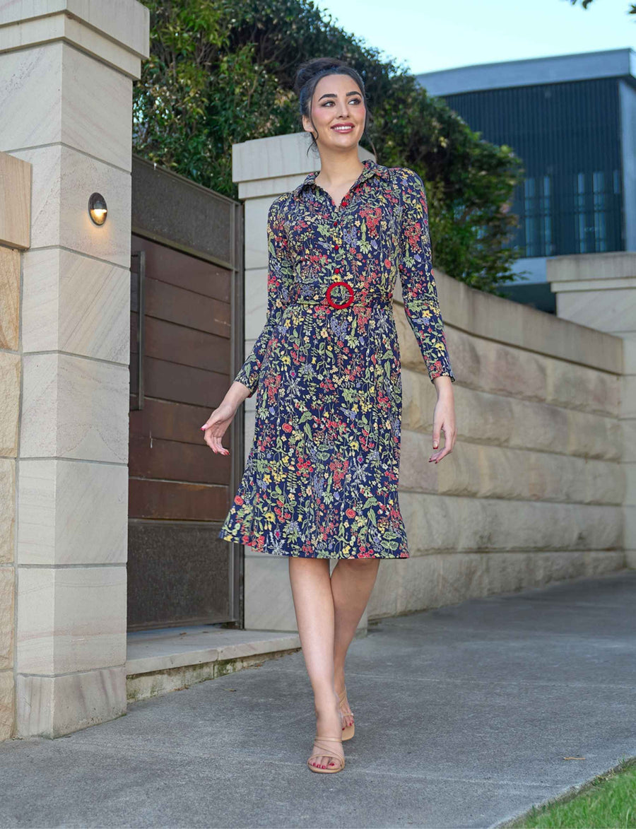 Nola 'Lakeview Cottage' Shirtdress with Belt NEW ARRIVAL
