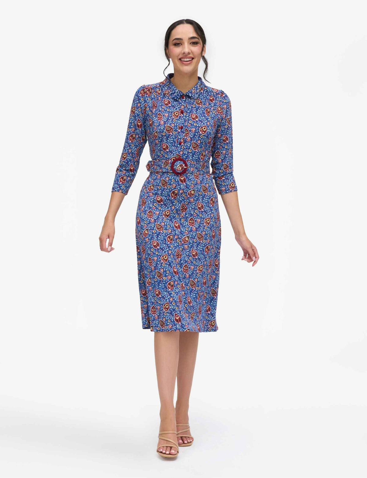 Aspen 'Maple Syrup' Shirtmaker Beltdress