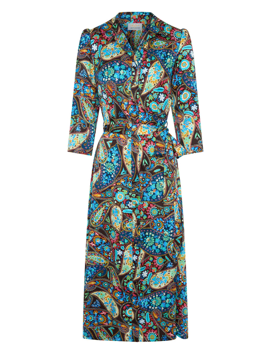 Paisley 'Kashmir' Limited Edition 100% Silk Shirtdress