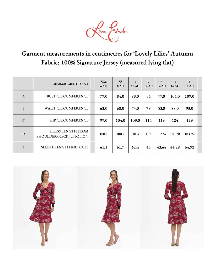 Autumn 'Lovely Lilies' Fit and Flare Dress NEW ARRIVAL