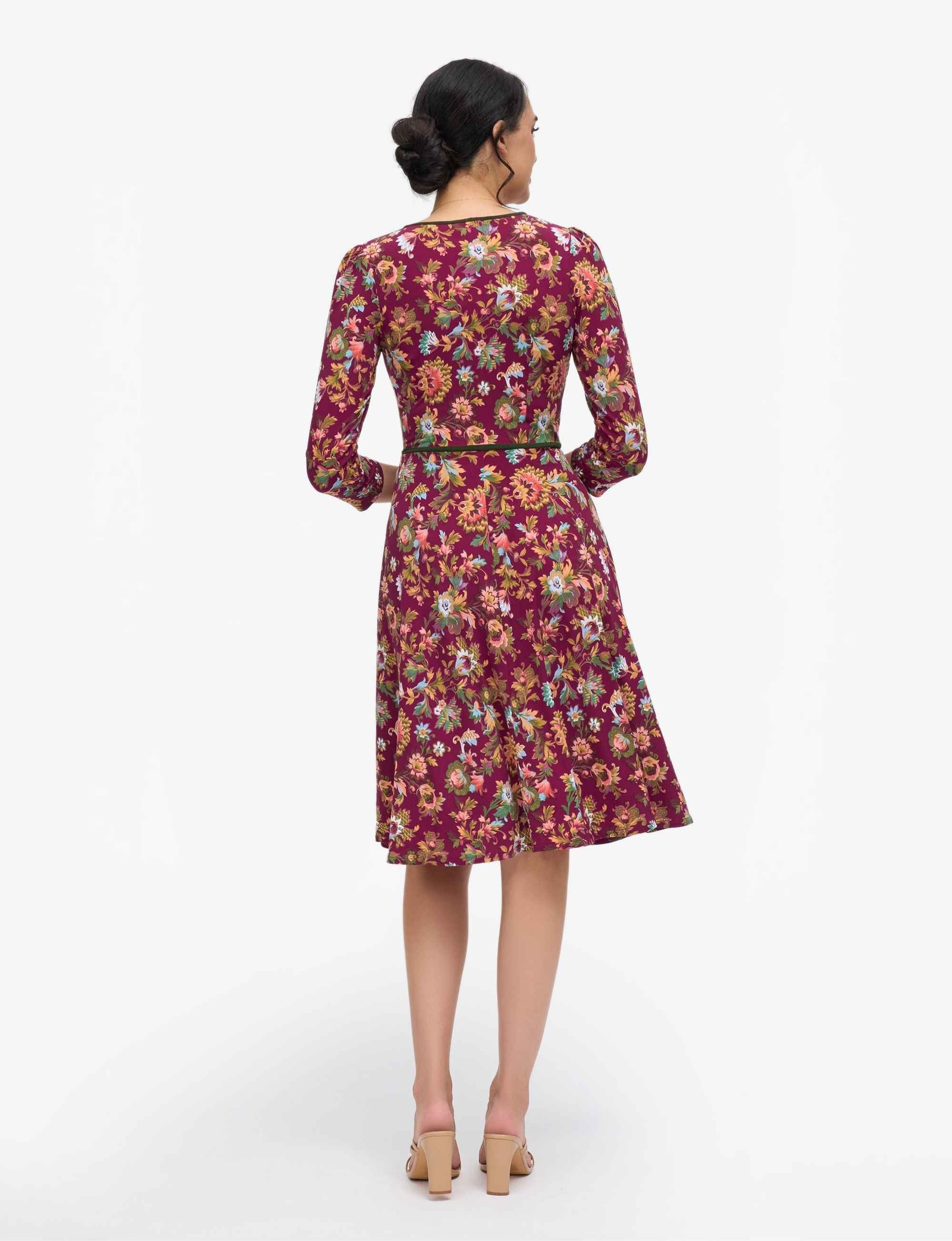 Lilith 'Mulberry Rococo' Fit & Flare Dress