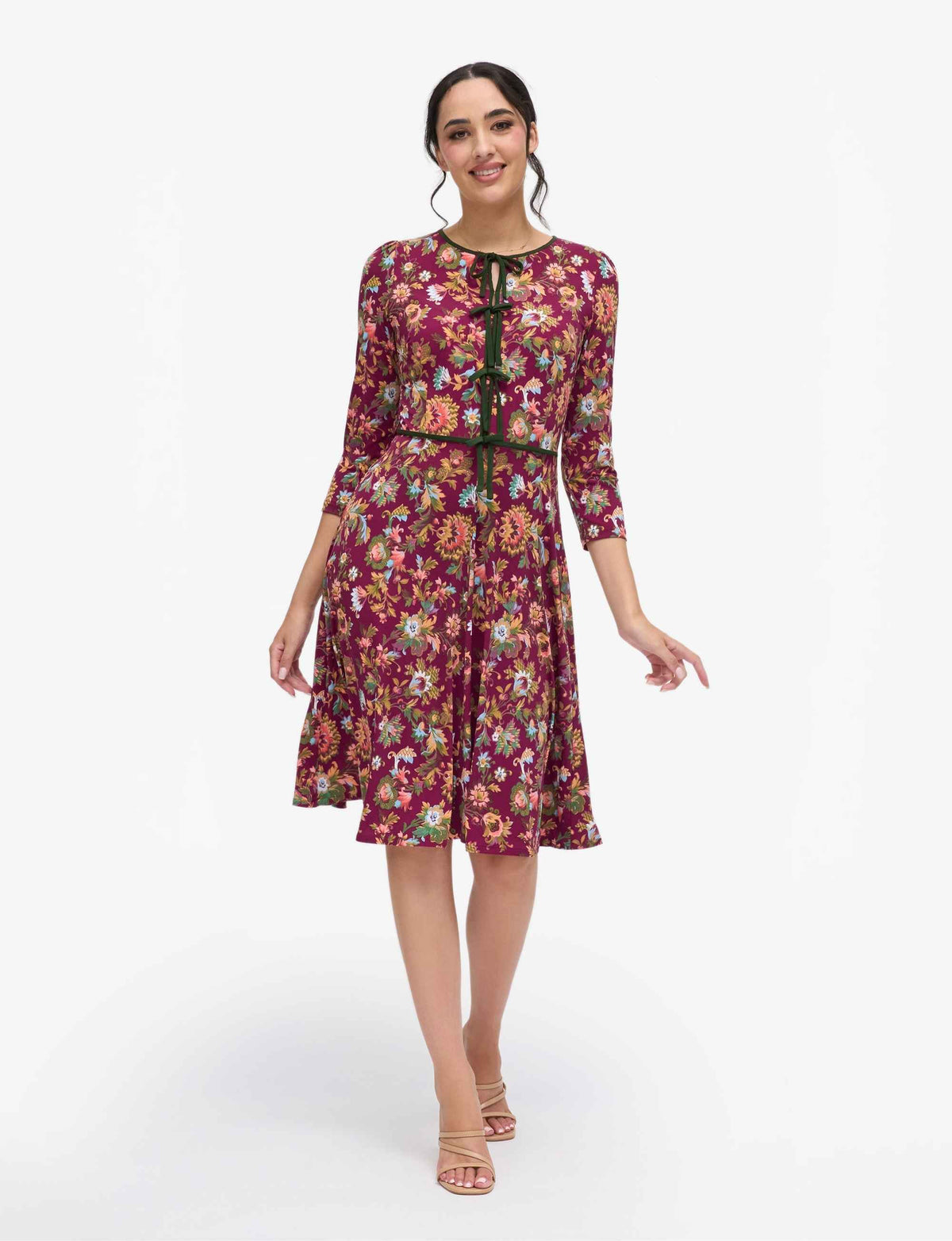 Lilith 'Mulberry Rococo' Fit & Flare Dress