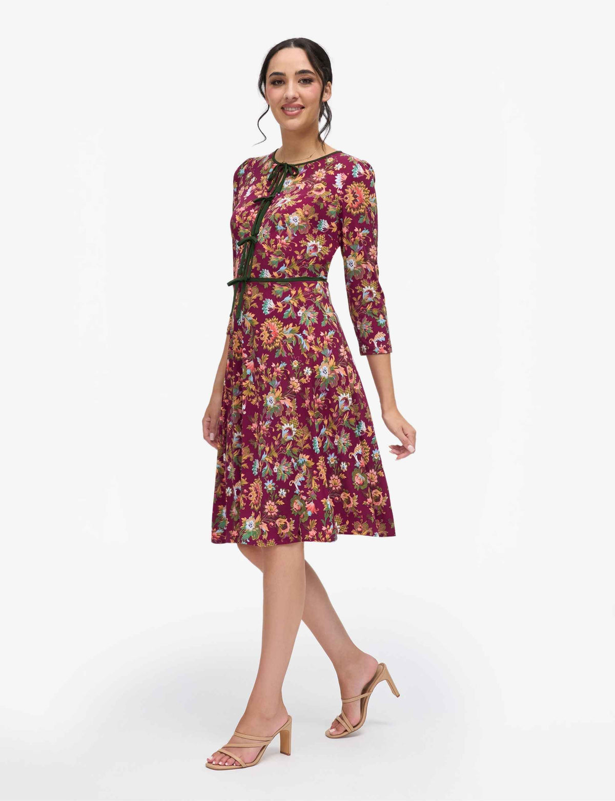 Lilith 'Mulberry Rococo' Fit & Flare Dress