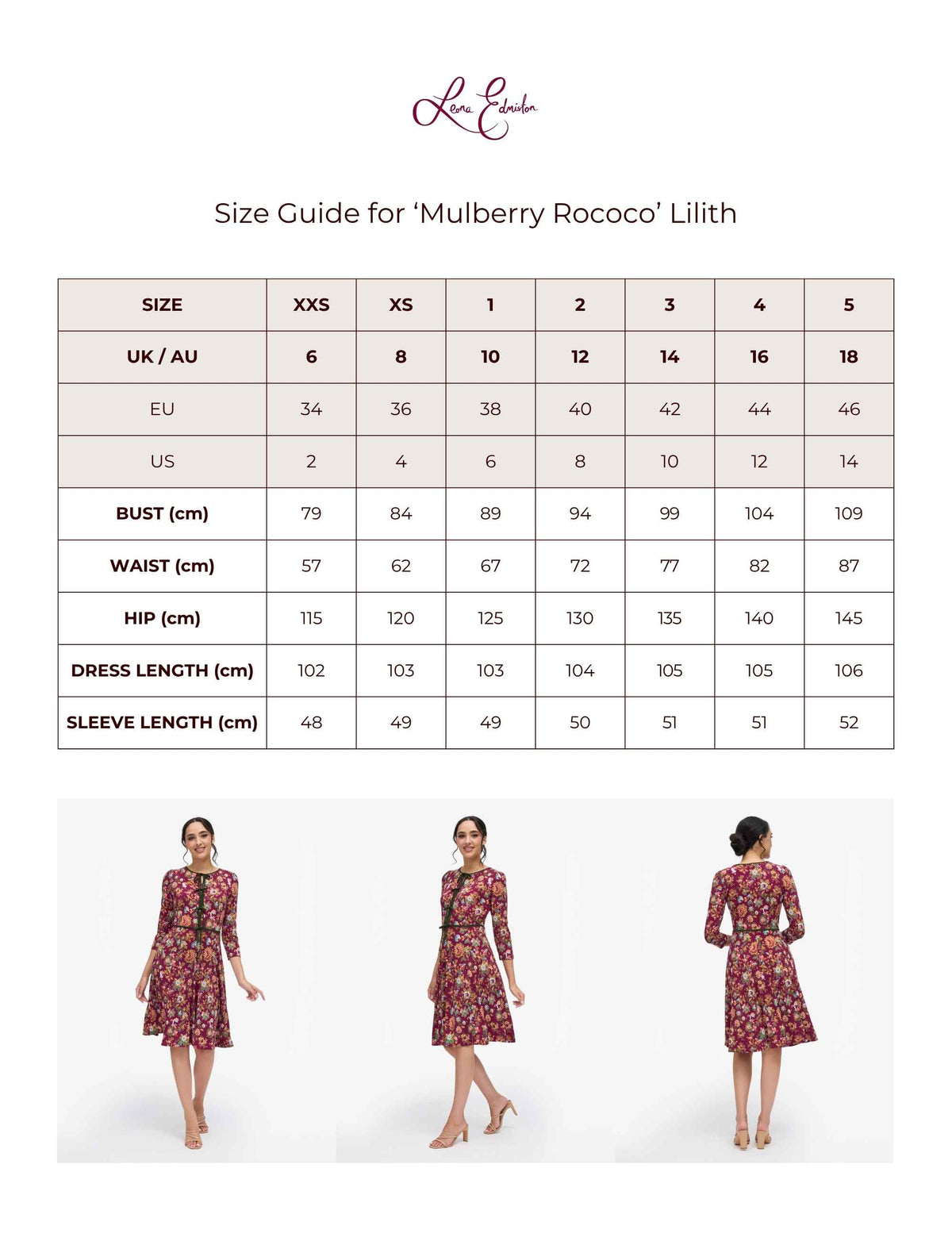 Lilith 'Mulberry Rococo' Fit & Flare Dress