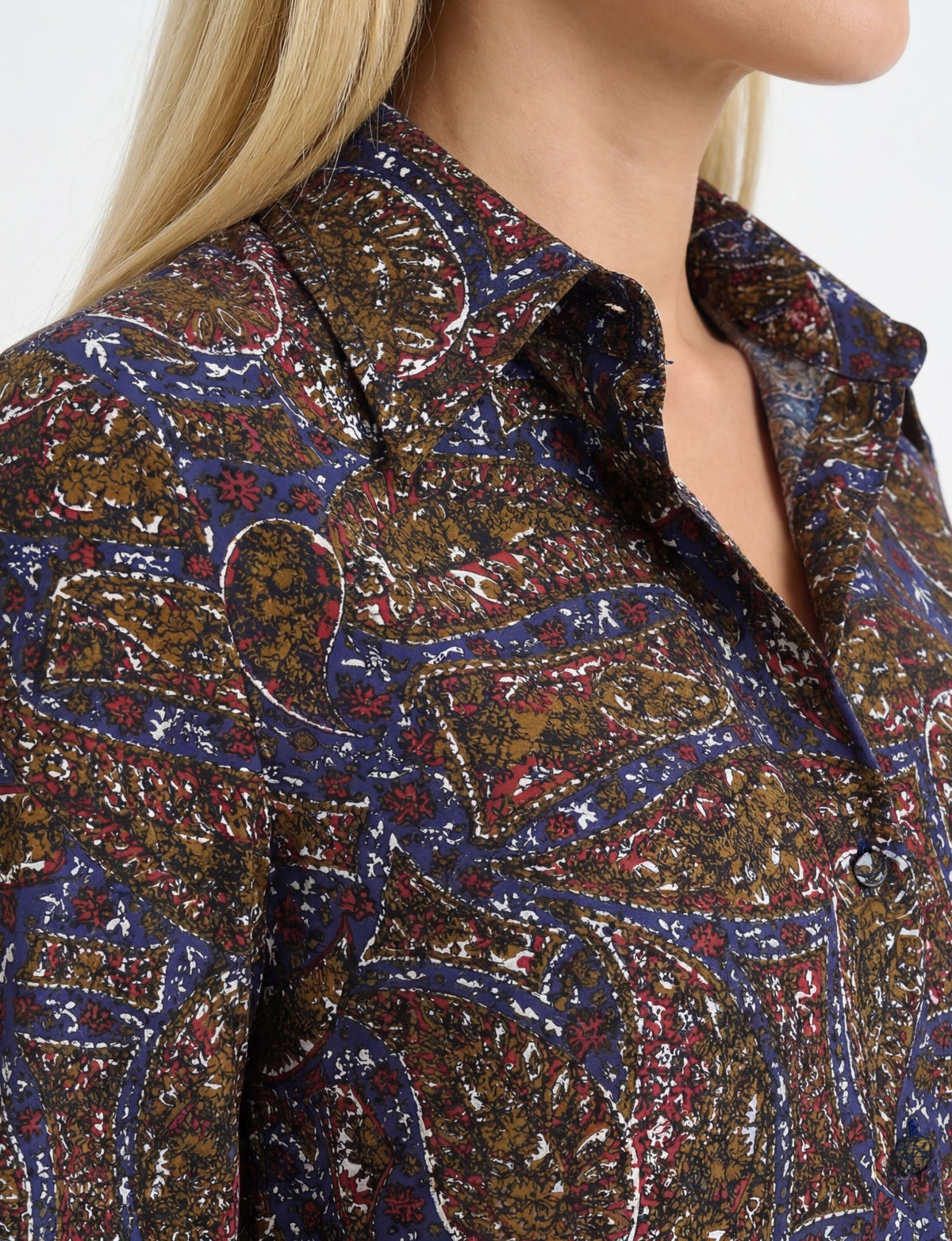 Eliana 'Paisley Sketch' LS Tunic Shirt