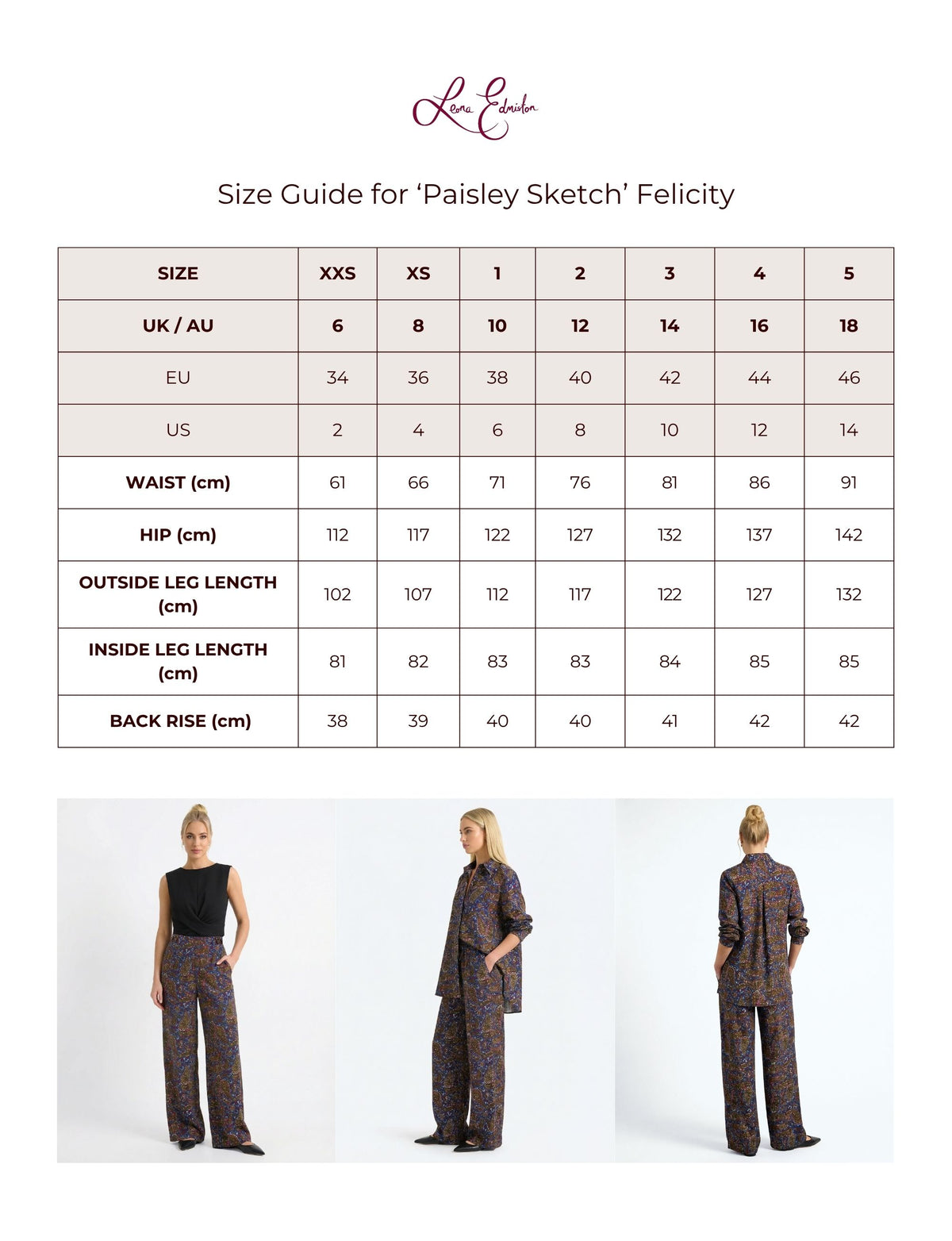 Felicity 'Paisley Sketch' Straight Leg Pant