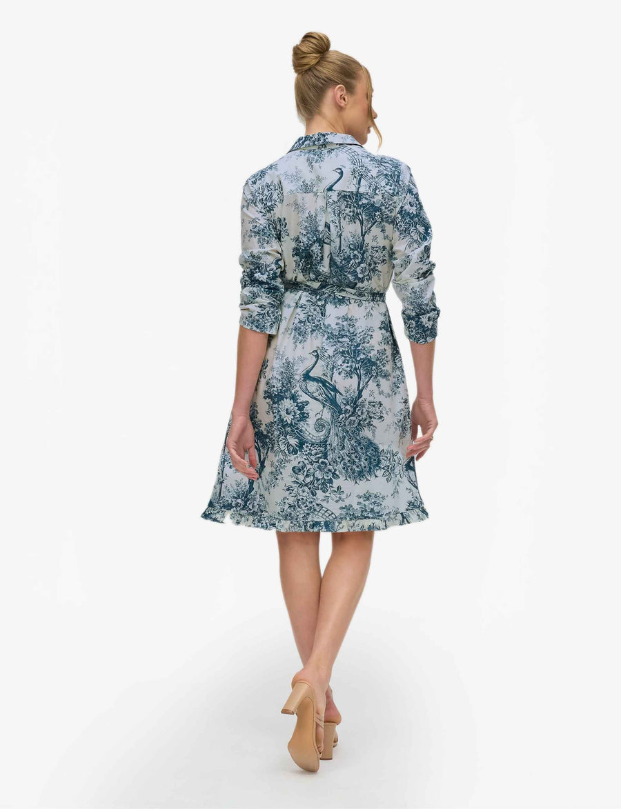 Edwina 'Paradise' 100% Cotton Shirtdress