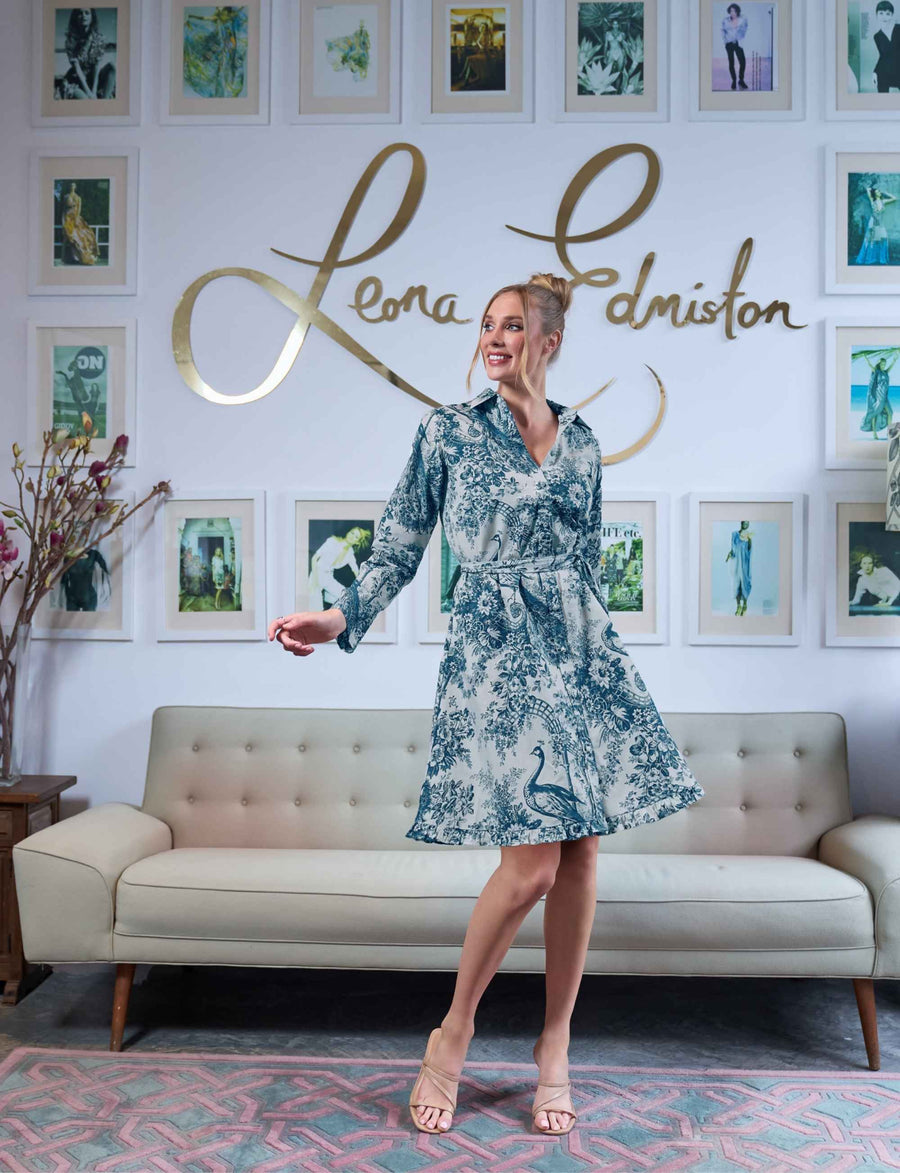 Edwina 'Paradise' 100% Cotton Shirtdress