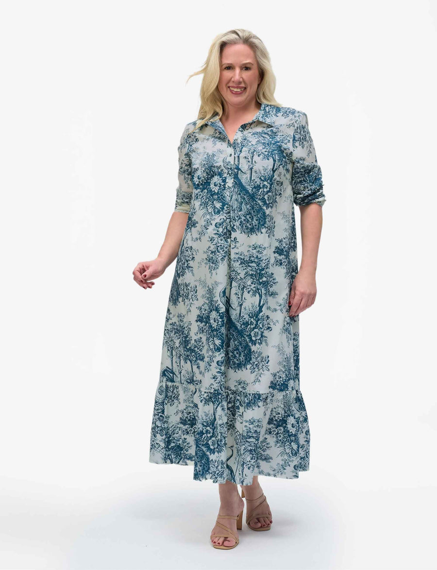Yvette 'Paradise' 100% Cotton Looser Fit Shift Dress