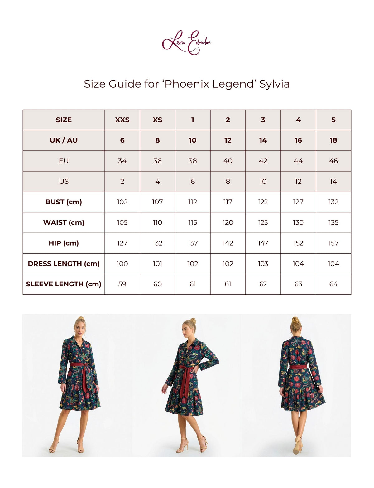 Sylvia 'Phoenix Legend' Knee Length Shirtdress