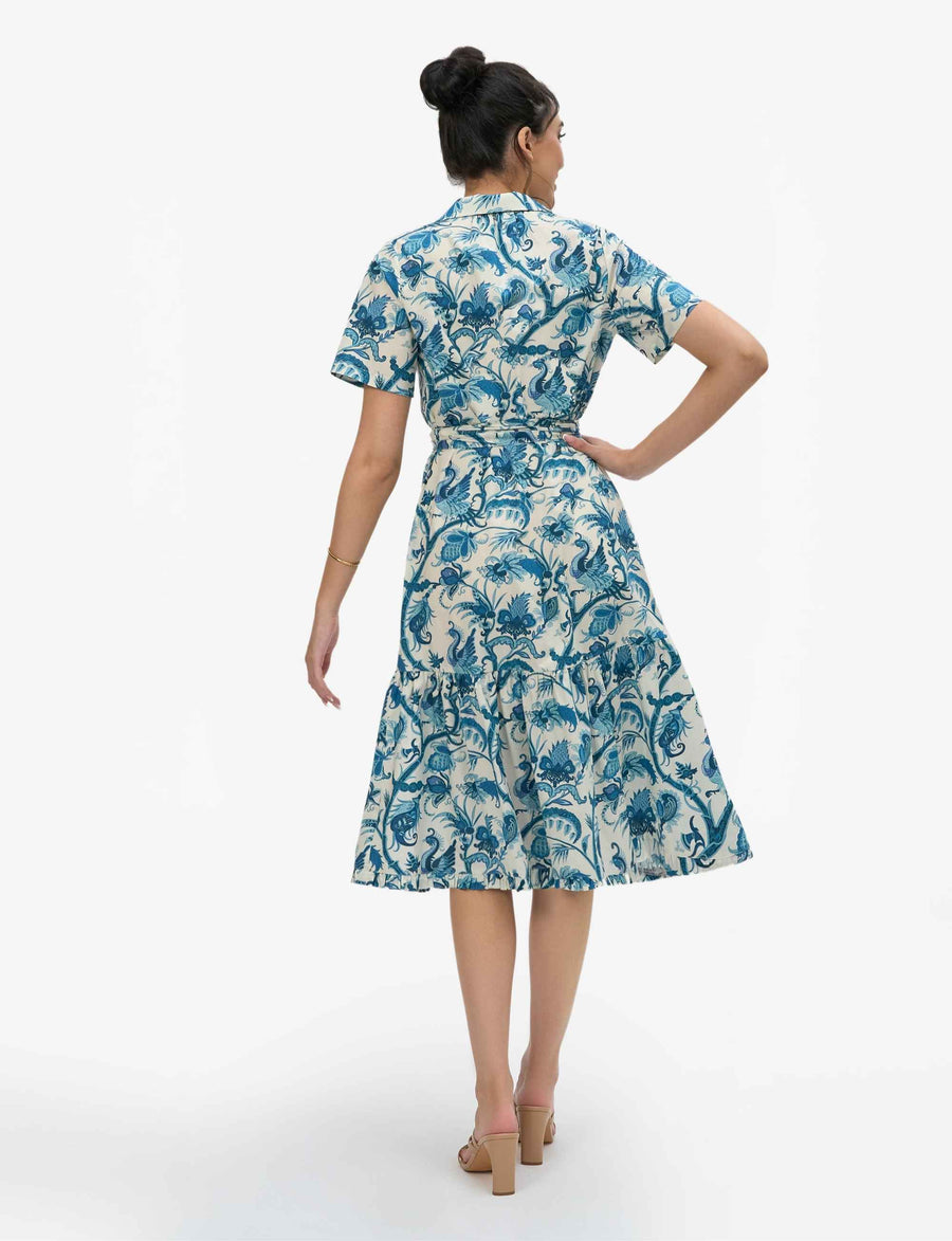 Danica 'Phoenix Rising' Midi Shirtdress