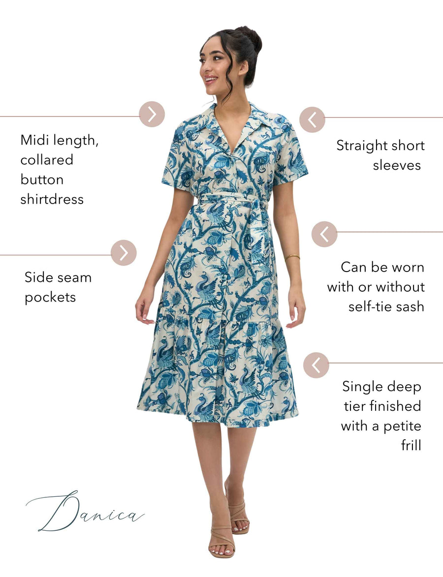 Danica 'Phoenix Rising' Midi Shirtdress