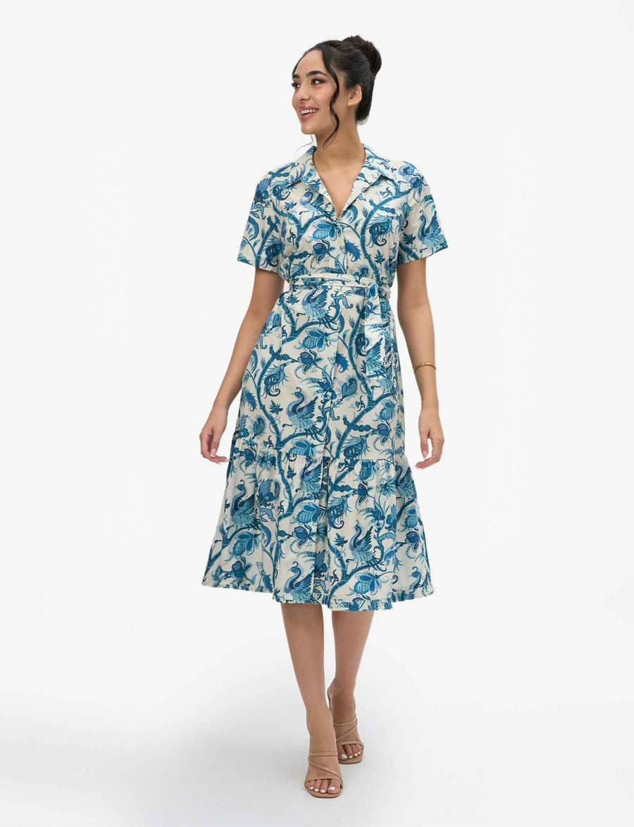 Danica 'Phoenix Rising' Midi Shirtdress