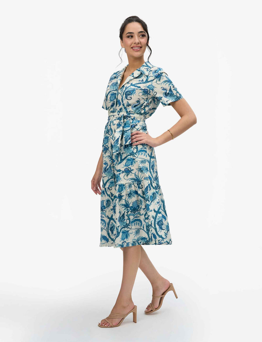 Danica 'Phoenix Rising' Midi Shirtdress