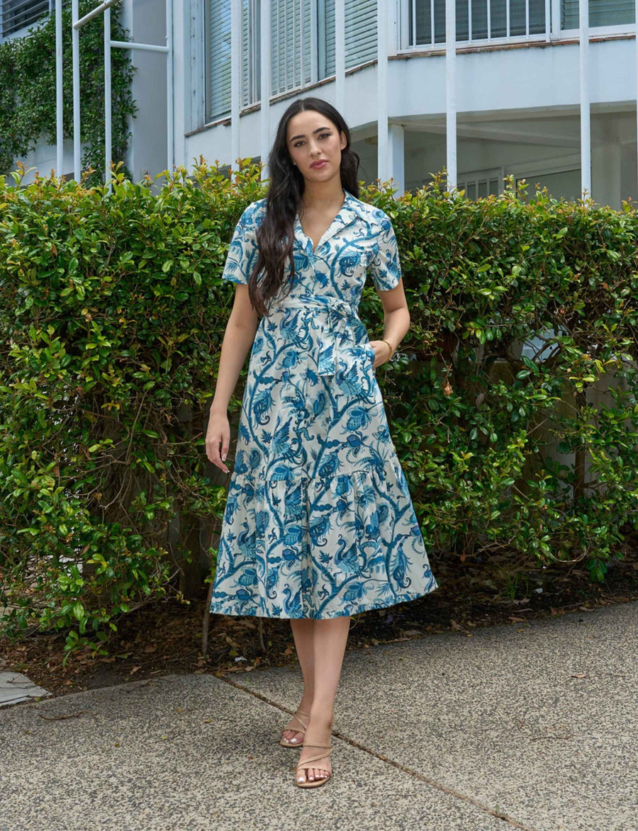 Danica 'Phoenix Rising' Midi Shirtdress