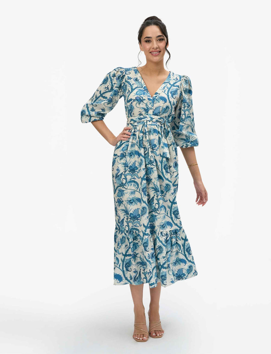 Seraphina 'Phoenix Rising' Maxi Pocket Dress