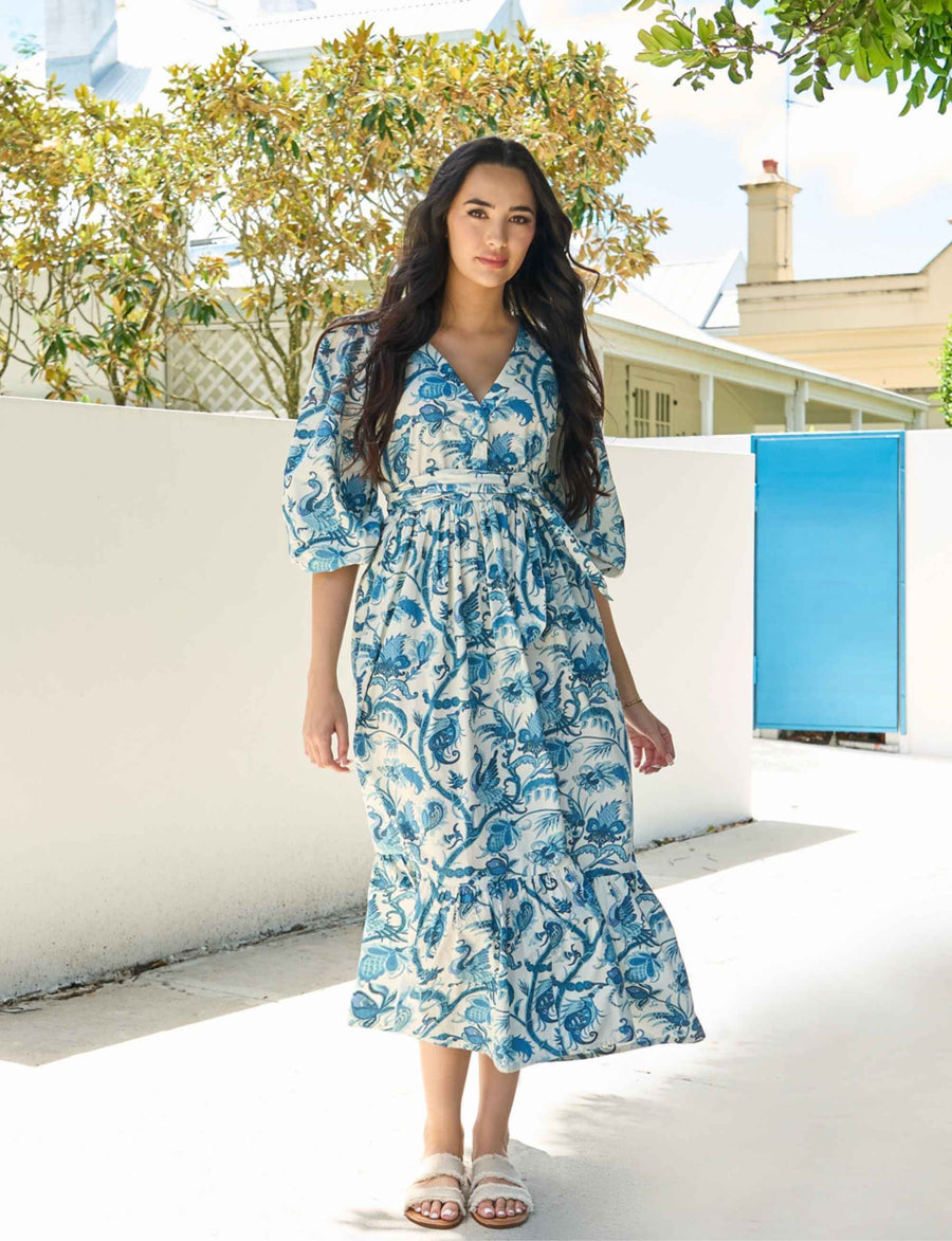 Seraphina 'Phoenix Rising' Maxi Pocket Dress