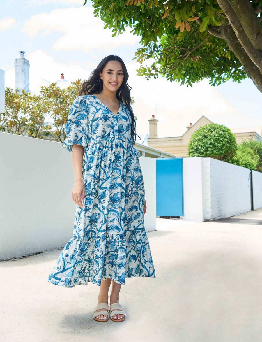 Seraphina 'Phoenix Rising' Maxi Pocket Dress