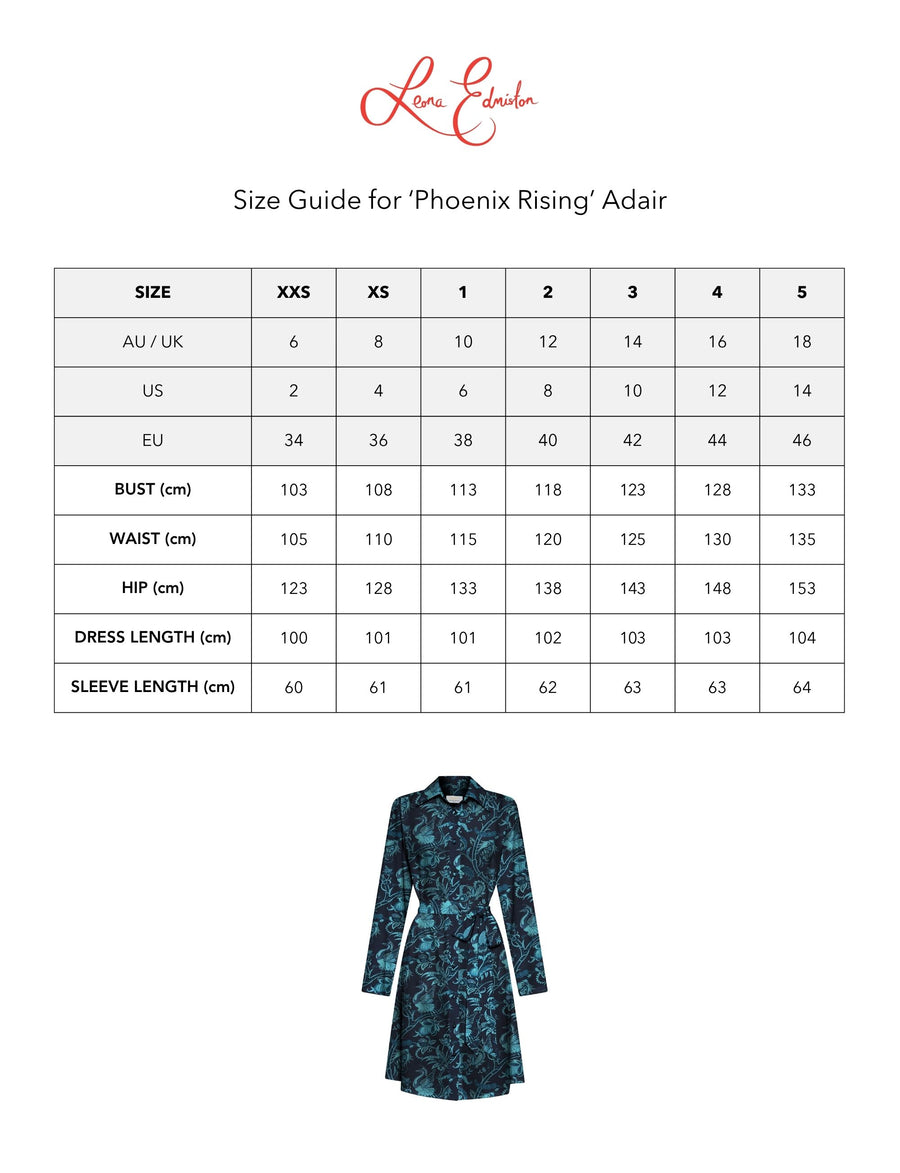Adair 'Phoenix Rising' Limited Edition Shirtdress ONLY 20 PIECES MADE