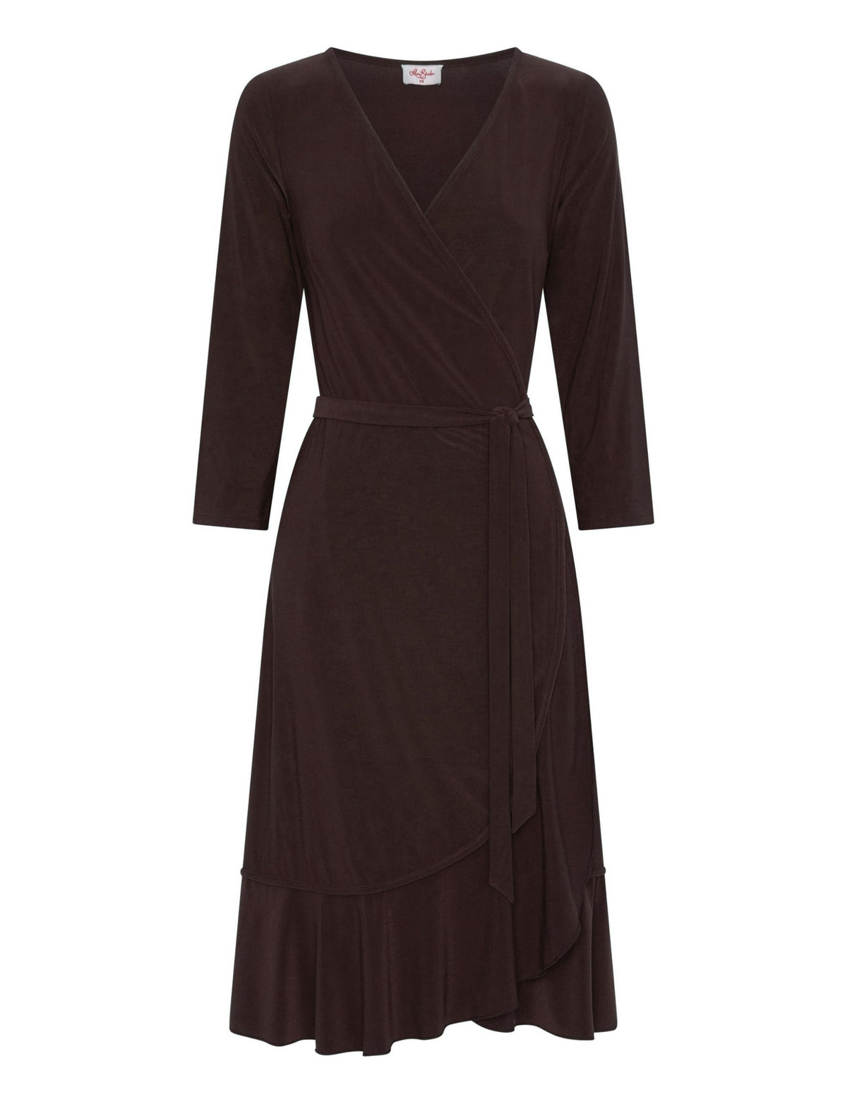 Faye True Wrap Dress - Chocolate Brown