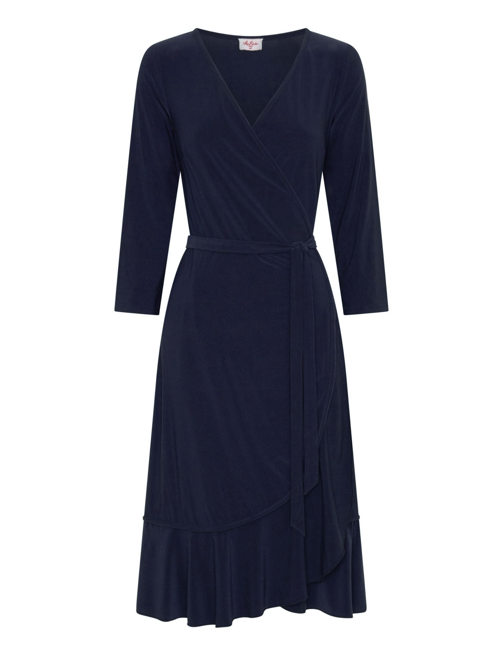 Faye True Wrap Dress - Navy