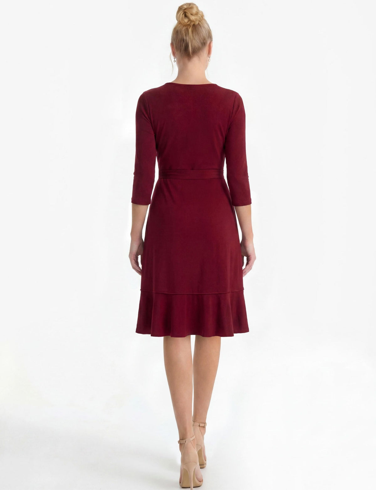 Faye True Wrap Dress - Red