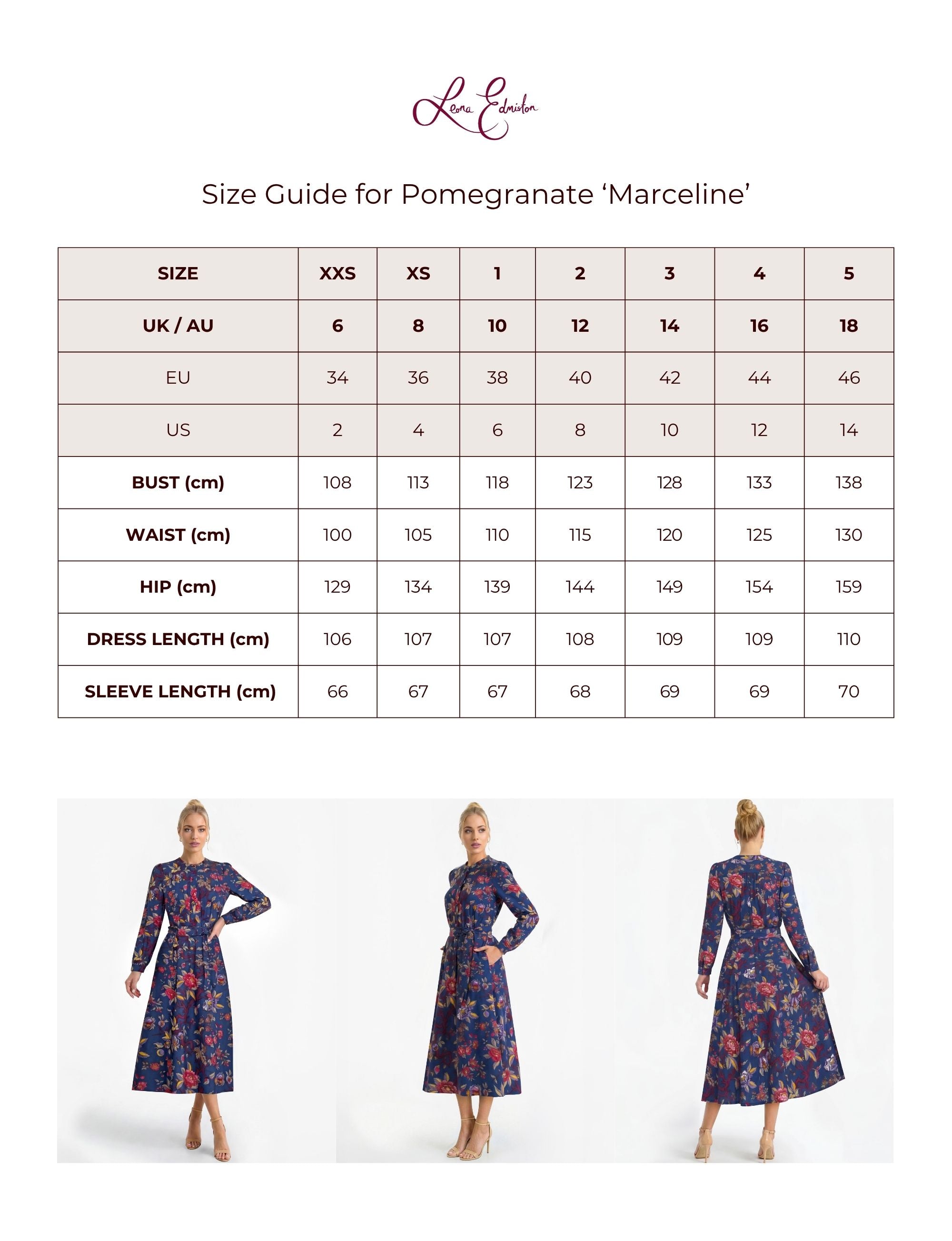 Marceline 'Pomegranate' Mock Neck Long Sleeve Knee-Length Dress