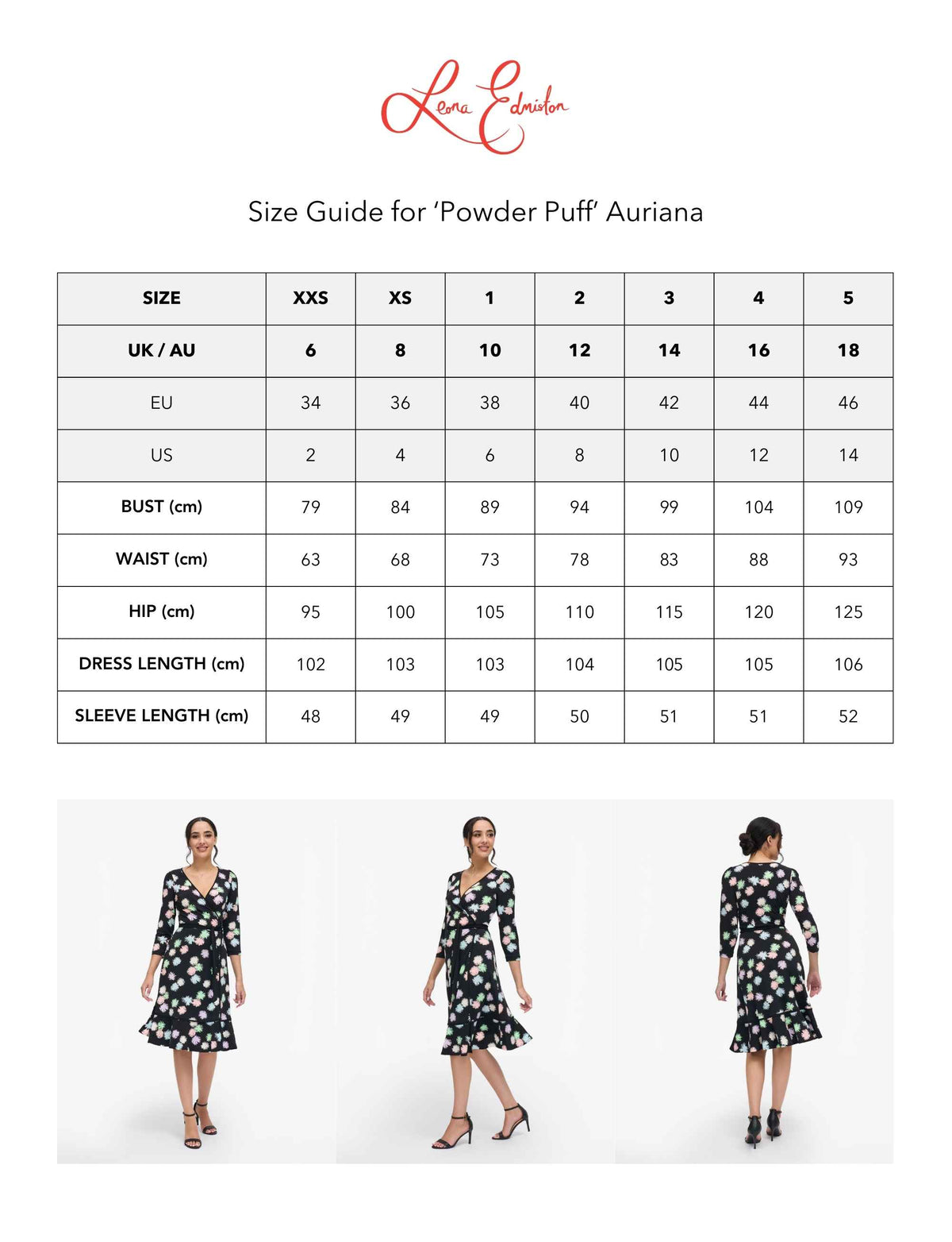 Auriana 'Powder Puff' True Wrap Dress