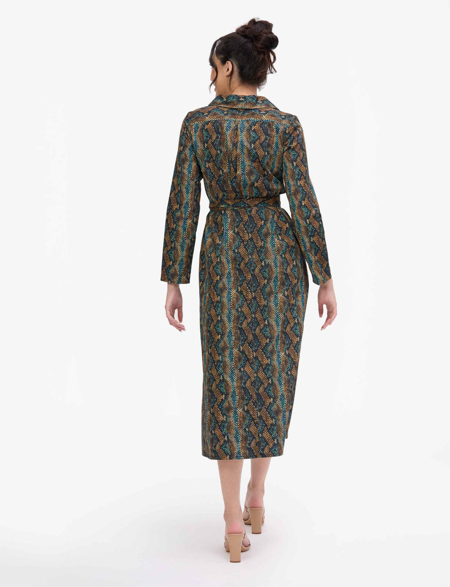 Fiona 'Snake Charmer' A-Line Shirtdress NEW ARRIVAL