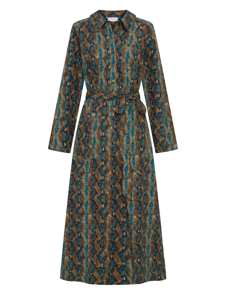Fiona 'Snake Charmer' A-Line Shirtdress NEW ARRIVAL