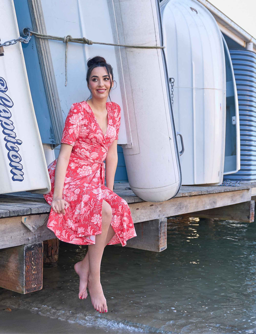 Germain 'Strawberry Spritz' True Wrap Dress