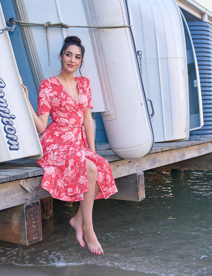 Germain 'Strawberry Spritz' True Wrap Dress